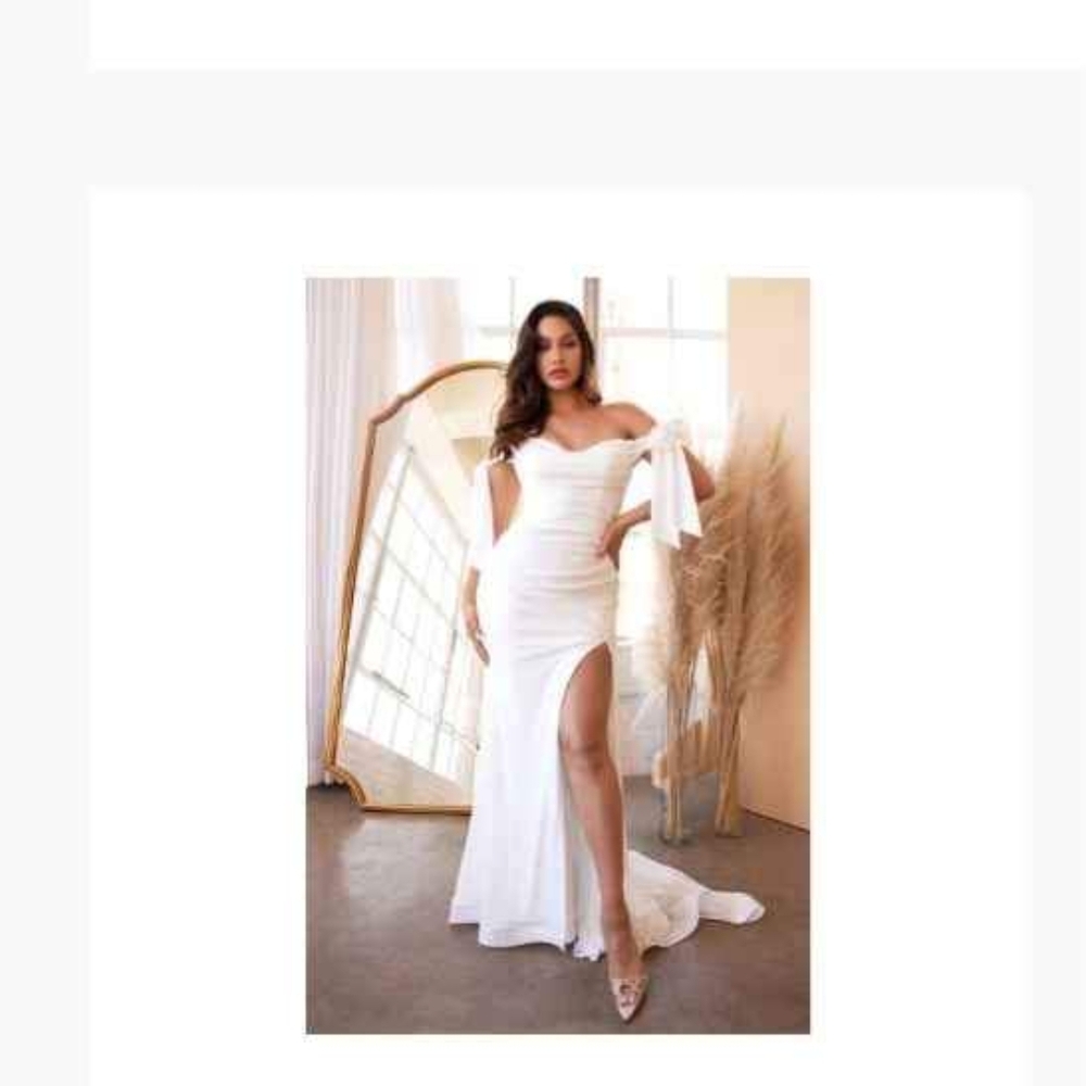 Chic One-Shoulder White Dress